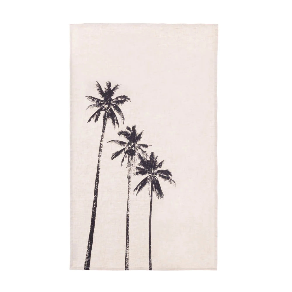Toalha de Chá em Linho Palm Tree