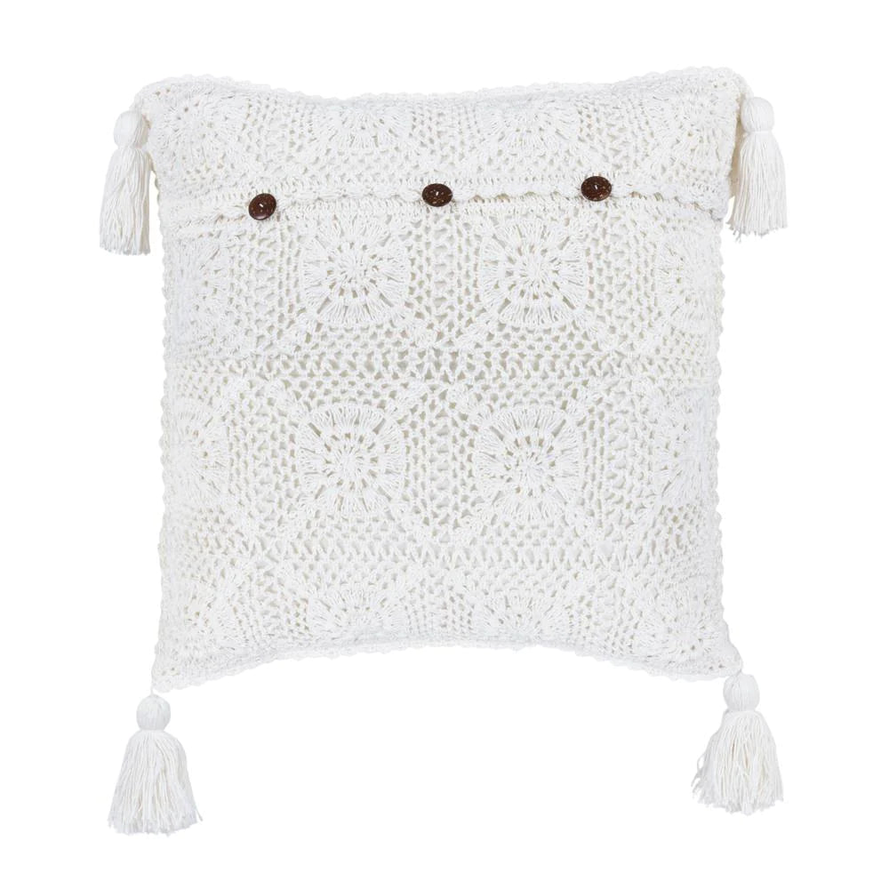 Capa de Almofada Crochet